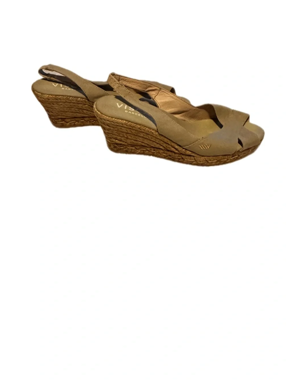 Viscata Barcelona Tan Espadrille Slingback Sandals 38/7.5